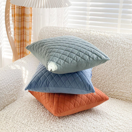 Modern Minimalist Velvet Cushion Covers – Pink, Blue, Gold, Orange, Green, or Sky Blue ✨