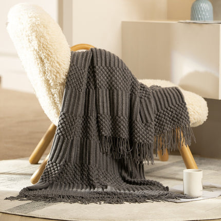 Nordic Tassel Throw Blanket | Luxury Sofa Cover Throw