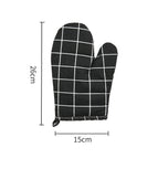 Black checkered gloves
