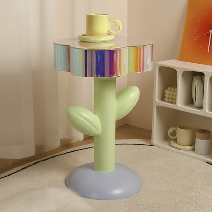 Tulip Edge Resin Side Table | Modern Sculptural Home Décor