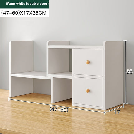 Adjustable Desktop Bookshelf Retractable Desk Organiser