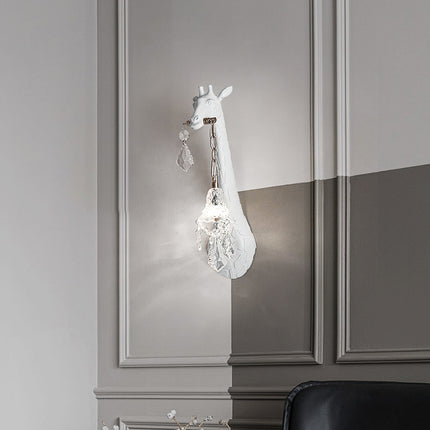 Giraffe Head Wall Lamp – Creative Resin Glass Lighting | Ikeame