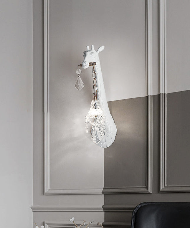 Giraffe Head Wall Lamp – Creative Resin Glass Lighting | Ikeame