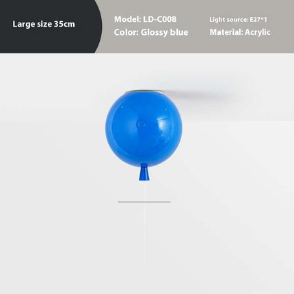 Balloon Shaped Ceiling Light Shade – Colourful Modern LED Acrylic Lamp
