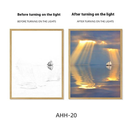 Decorative Painting Small Night Lamp Creative Photo Frame Table Decoration
