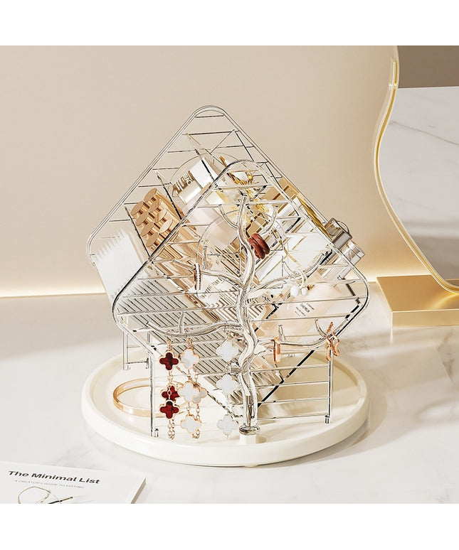 360 Rotating Makeup Organiser Luxury Cosmetic Storage Box