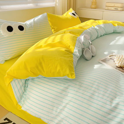 Big Eyes Bedding Set | Funny Cartoon Duvet Cover 👀