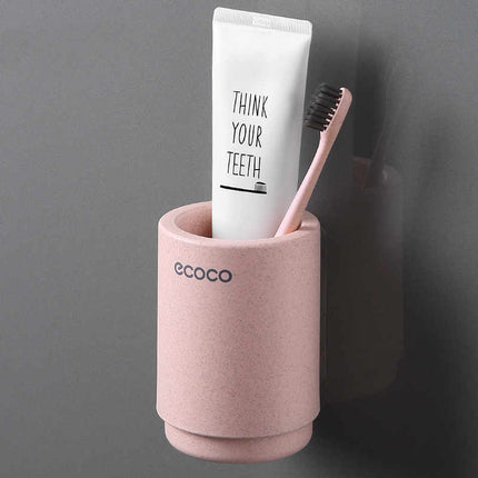 Wall-mounted Bathroom Free Punch Magnetic Suction Cup Toothpaste Toothbrush Storage Rack