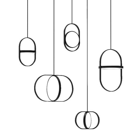 Nordic Interlocking Loops Magic Eye Pendant Light – Small & Large | Black