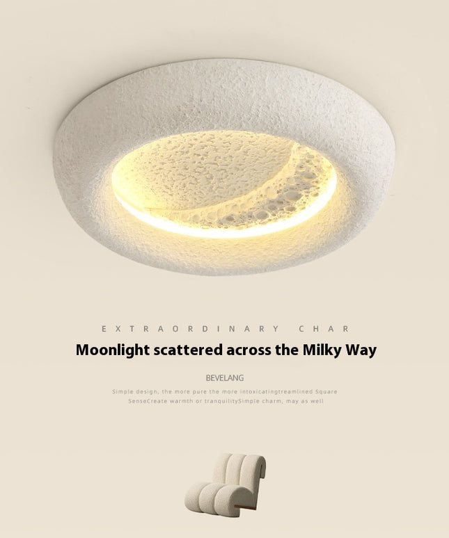 Cream Style Modern Moon Light Master Bedroom Study Ceiling Light