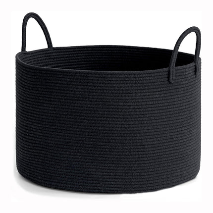 Cotton Rope Storage Basket - Large Woven Organiser in 9 colours (single or set)