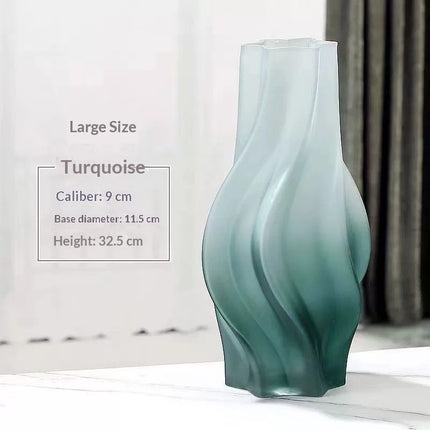 Creative Colored Frosted Glass Vase
