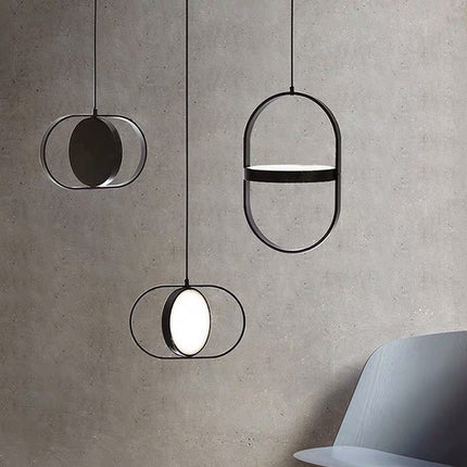 Nordic Interlocking Loops Magic Eye Pendant Light – Small & Large | Black