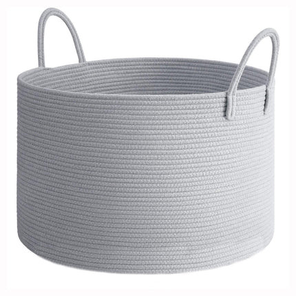 Cotton Rope Storage Basket - Large Woven Organiser in 9 colours (single or set)