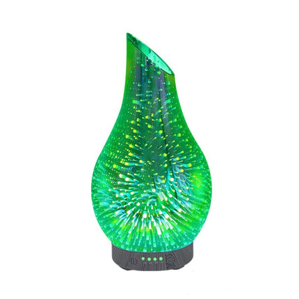 3D Glass Wood Grain Bevel Ultrasonic Cool Mist Humidifier