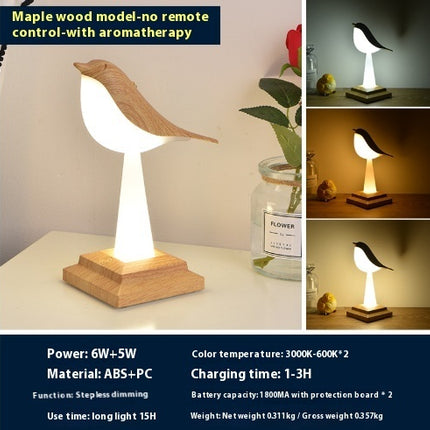 Bird-Shaped Touch Table Lamp – Rechargeable LED with Remote Control & Multi-Colour Options