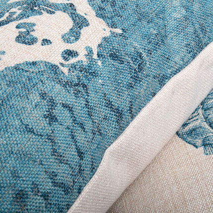 Mediterranean Ocean-Inspired Blue Cotton Cushion – Shell, Starfish, or Coral Design 🐚🌊