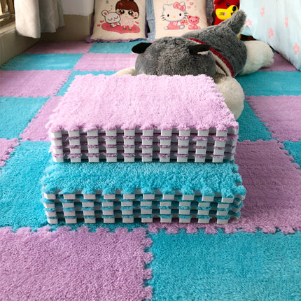 Interlocking Plush Floor Mats | Soft Foam Tiles for Home