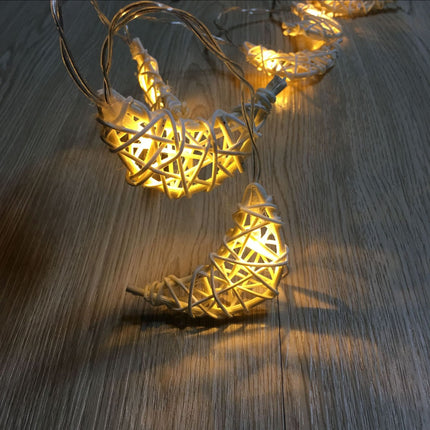 Rattan Moon String Lights – Handwoven Fairy Lights (1.2m / 2.5m, Warm White or Multicolour)