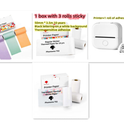 Portable Mini Thermal Label Printer Bluetooth Inkless Pocket Printer