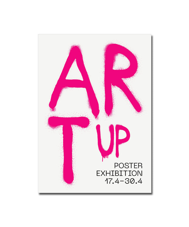 Hot Pink Graffiti Canvas Wall Art | “ART Up” Poster