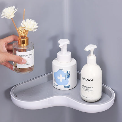 Wall-mounted Non-perforated Triangle Shelf In The Bathroom
