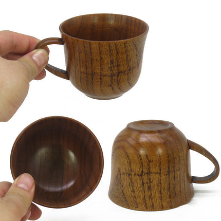 Handmade Solid Wood Cup 🌿 – Natural Wooden Drinkware