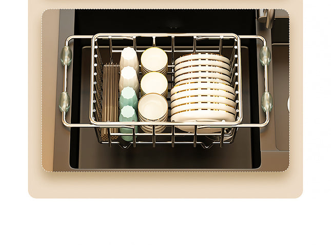 Stainless Steel Telescopic Sink Drying Rack 🧽 – 6 Sizes