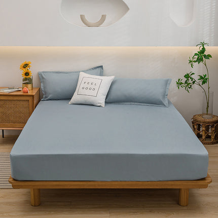 Fitted sheet one-piece solid color aloe cotton mattress non-slip – Trendy & Practical for Daily Living