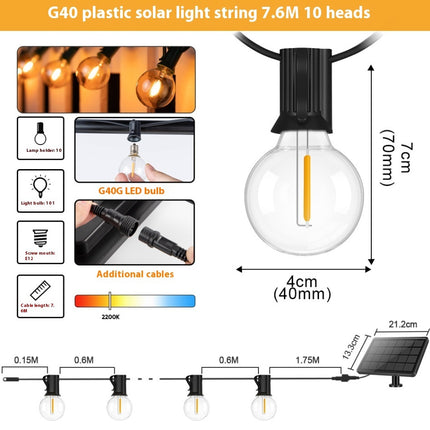 Solar Retro Outdoor String Lights – Garden & Camping Decor | Ikeame