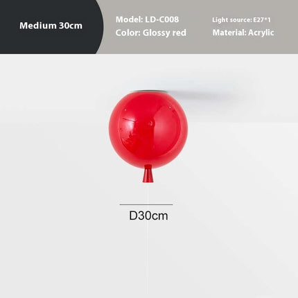 Balloon Shaped Ceiling Light Shade – Colourful Modern LED Acrylic Lamp