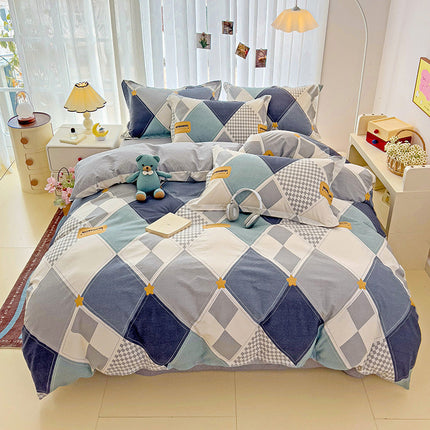 Household bedding student single minimalist style quilt cover sheets – Trendy & Practical for Daily Living