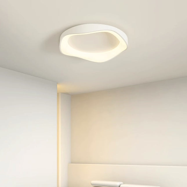 Macaron Ceiling LED Light – Modern Round Wave Design (42cm / 52cm, 3 Colours)