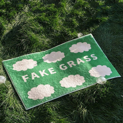 “Fake Grass” Absorbent Non-Slip Door & Bath Mat