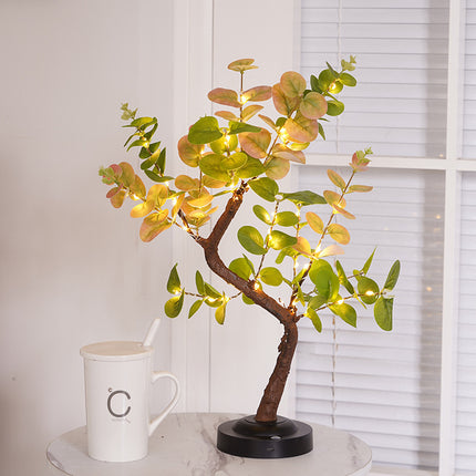 Leaf Tree Decorative LED Lamp – USB or Battery Powered (Warm Light, 4 Styles)