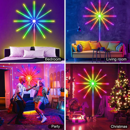 Firework LED Strip Lights – Music Sync Colour Changing Party Décor | Ikeame