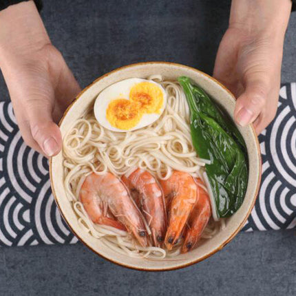 Japanese Underglaze Hand-painted Ceramic Ramen Bowl
