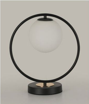 Planet-Inspired Loop & Pendant Table Lamp – Antique Bronze or Black | 30×32cm