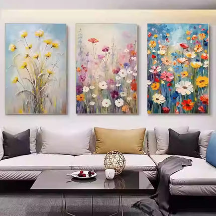 Flowers Canvas Wall Art | Botanical Bedroom Poster