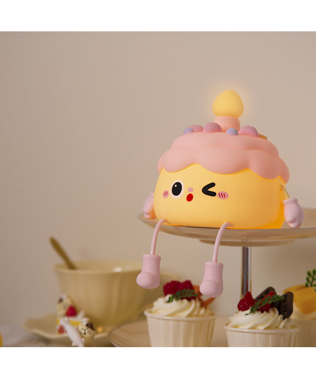 Birthday Cake Bedside Mobile Phone Holder Small Night Lamp