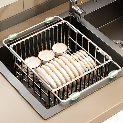 Stainless Steel Telescopic Sink Drying Rack 🧽 – 6 Sizes