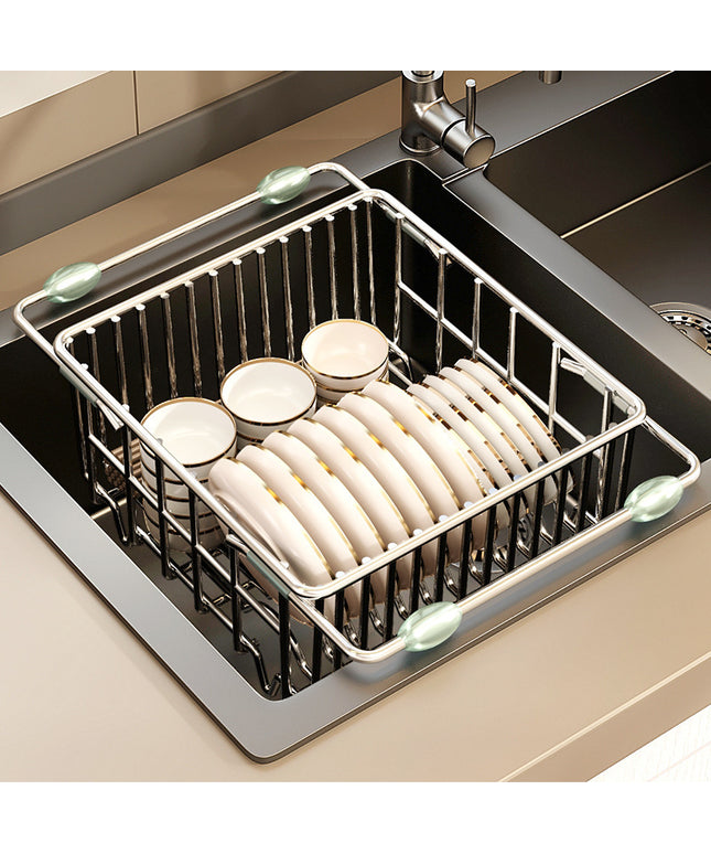 Stainless Steel Telescopic Sink Drying Rack 🧽 – 6 Sizes