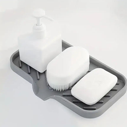 Silicone Water Draining Pad – Non-Slip Soap & Sink Mat