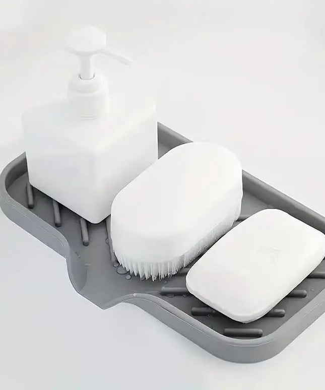 Silicone Water Draining Pad – Non-Slip Soap & Sink Mat