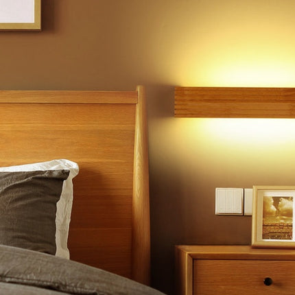 Nordic Solid Wood LED Wall Light — Mirror / Vanity / Bedside
