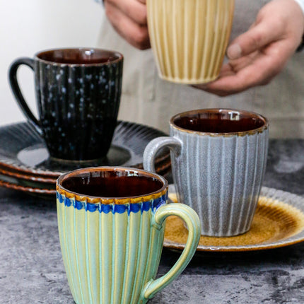 Yellow Ridgeline Ceramic Plates & Bowls 🌞 – Plates and Bowls