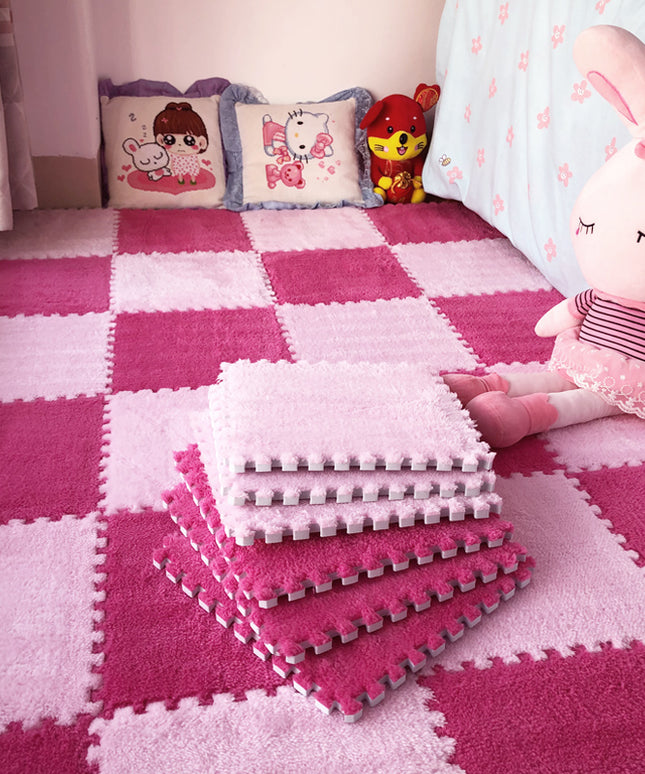 Interlocking Plush Floor Mats | Soft Foam Tiles for Home