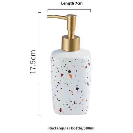 Nordic Ceramic Bathroom Hand Sanitizer Storage Bottle