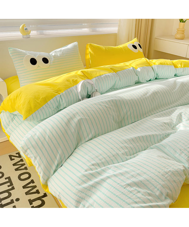 Big Eyes Bedding Set | Funny Cartoon Duvet Cover 👀