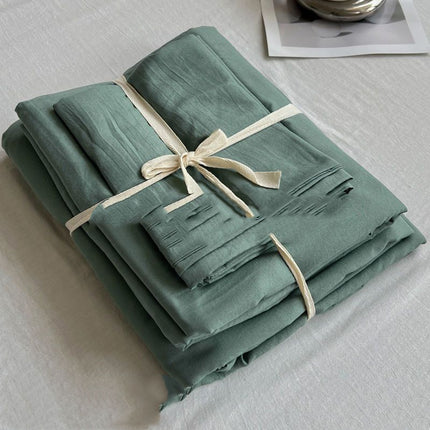 Cotton Bedding Set | Double Layer Soft Minimalist Duvet Cover